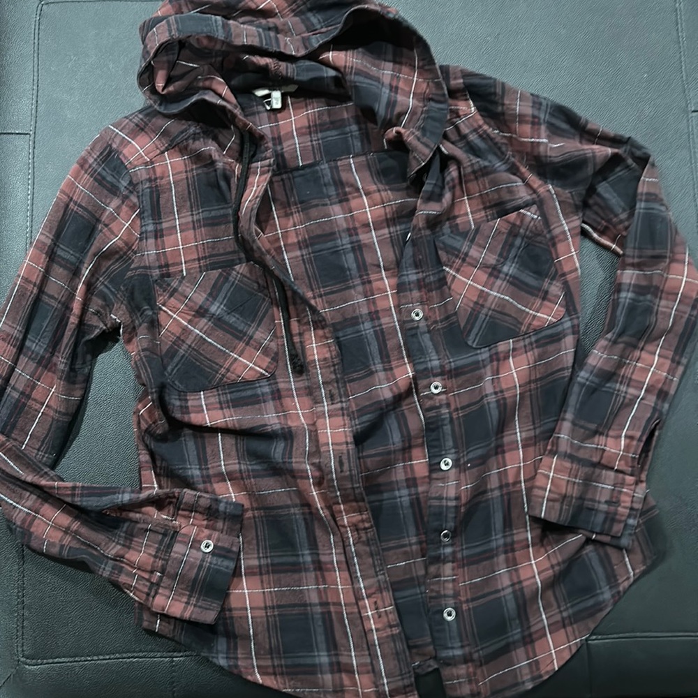 Hooded Button Up